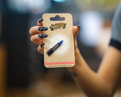 Luna Lipstick Enamel Pin