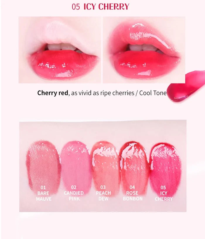 MACQUEEN - Dewy Water Glow Lip Tint - 5 colors
