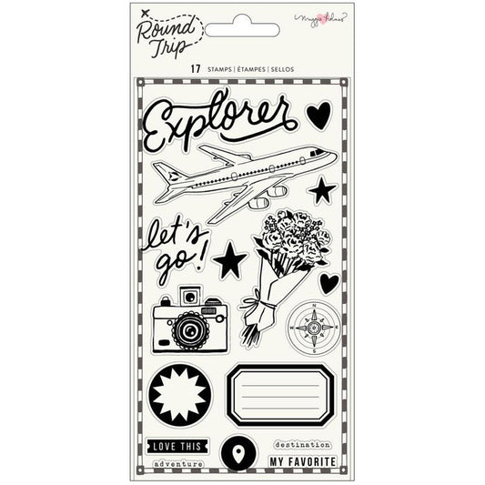 Maggie Holmes - Round Trip Clear Stamps - 17/Pkg. Available at Embellish Away located in Bowmanville Ontario Canada.