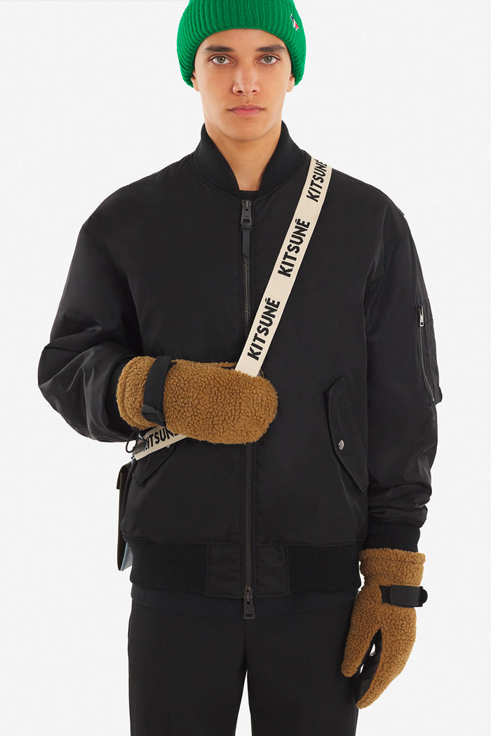 MAISON KITSUNÉ TECHNICAL GLOVES CAMEL