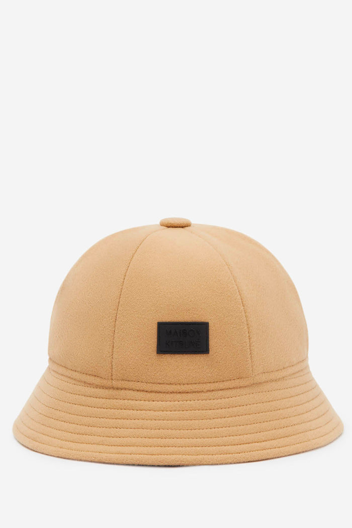 MAISON KITSUNE WOOL BUCKET HAT BEIGE