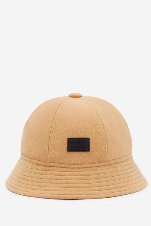 MAISON KITSUNE WOOL BUCKET HAT BEIGE