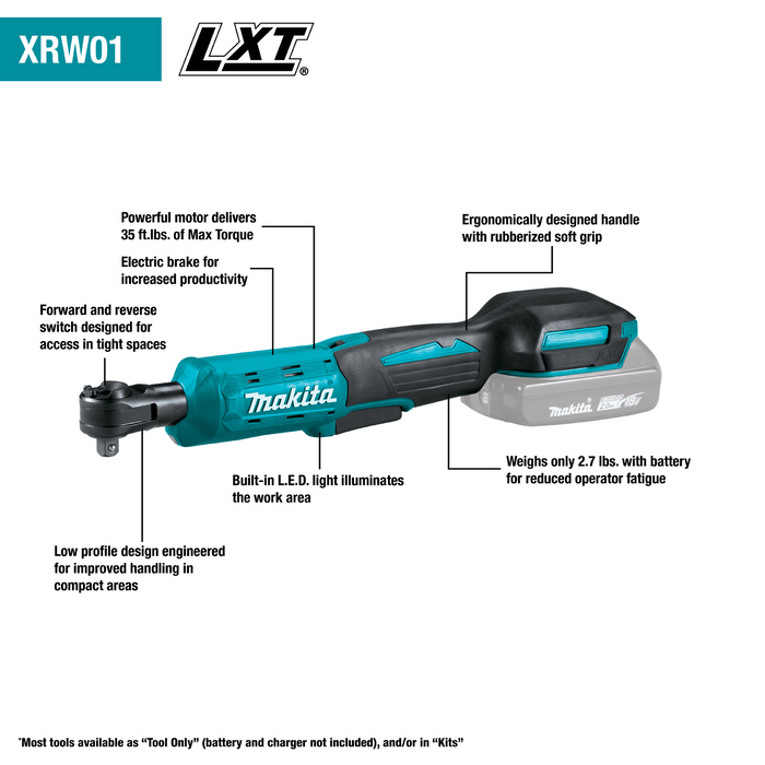 Makita Outdoor Adventure 18V Drive Ratchet Kit (2.0Ah)