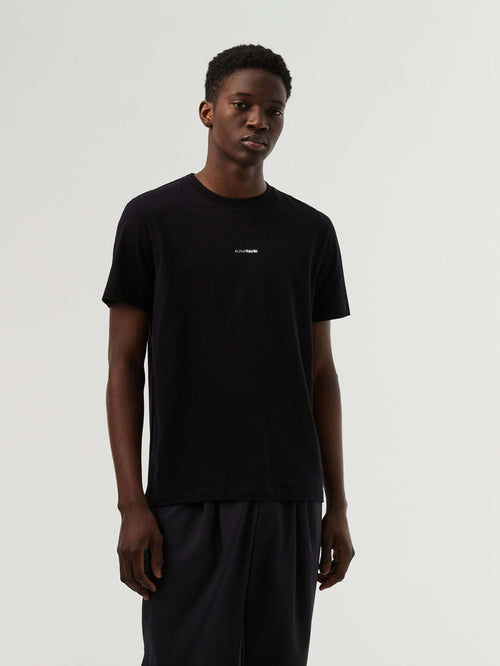 Marble Print Cotton T-shirt Janta V1.y7.02 Black