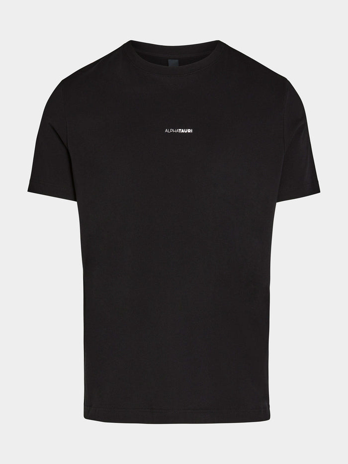 Marble Print Cotton T-shirt Janta V1.y7.02 Black