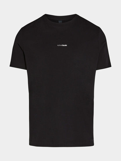 Marble Print Cotton T-shirt Janta V1.y7.02 Black