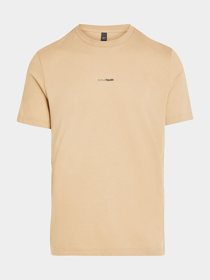 Marble Print Cotton T-Shirt JANTA V1.Y7.02  Brown / Beige