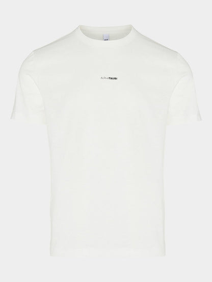 Marble Print Cotton T-Shirt JANTA V1.Y7.02 White