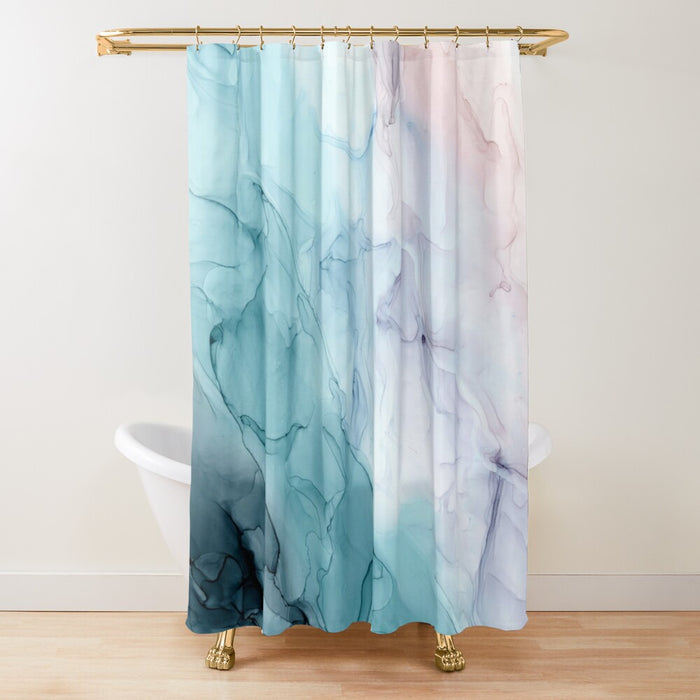 Marble Watercolor Shower Curtain