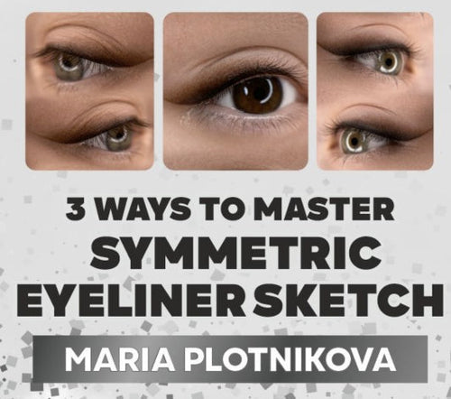 Marina Plotnikova - 3 ways to master symmetric eyeliner sketch Supreme Permanent