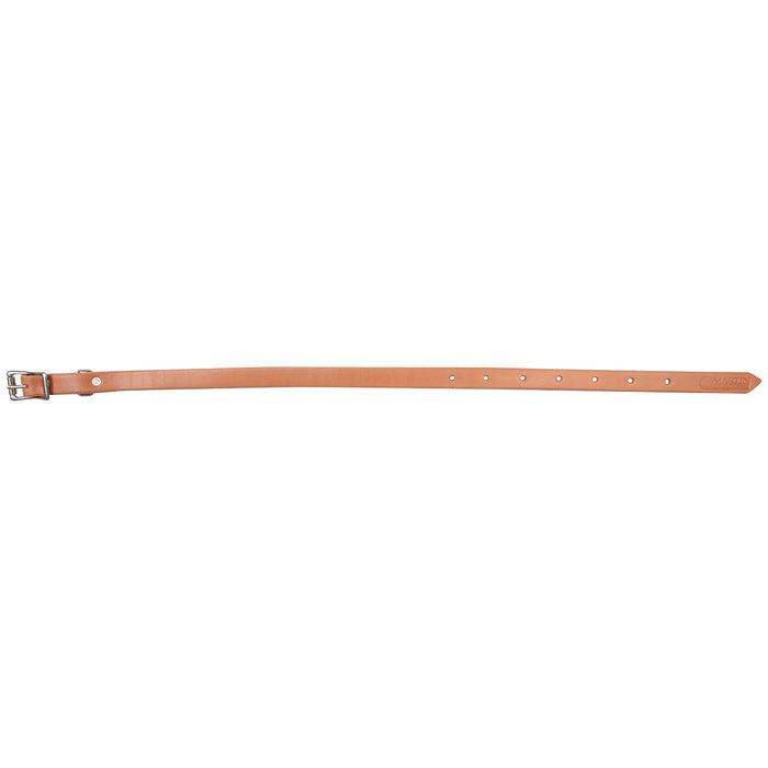 Natural skirting leather breast collar tug to attach side of breast collar.