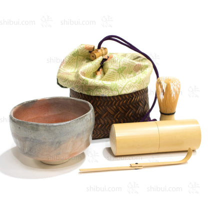 Matcha Travelling Tea Basket Set with Tea Bowl