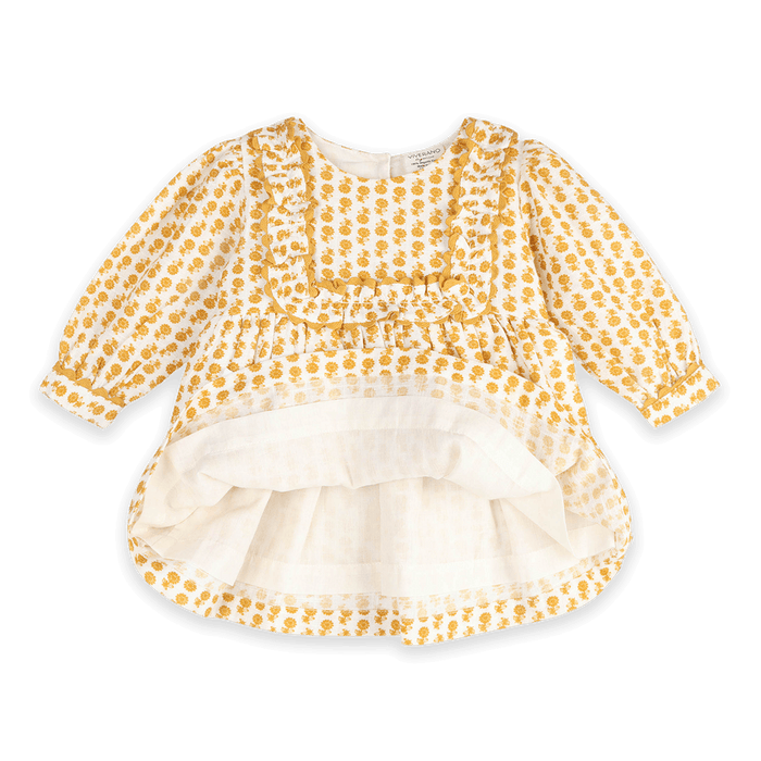 Matilda Floral Baby Dress & Bloomer Set (Organic Cotton) - Voile Lining