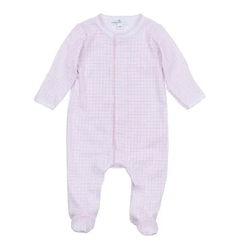 MB Peek-a-boo Wishes Pink Check Footie