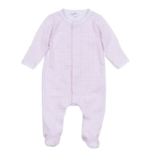 MB Peek-a-boo Wishes Pink Check Footie