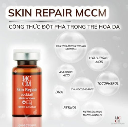 MCCM Medical Cosmetics Skin Repair Cocktails 5 Vials 10ml for Scars, Stretch Marks & Wrinkles - SD Cosmetics Care