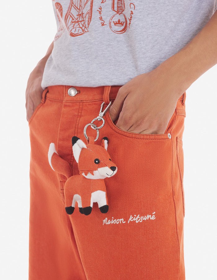 Medium Fox Bag Keyring & Charm Rust