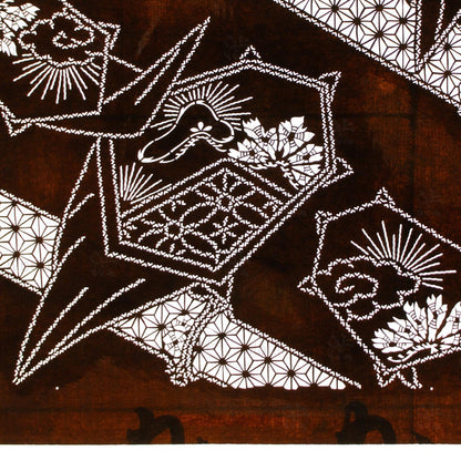 Meiji Tortoise Katagami | Japanese Lacquered Paper Stencil