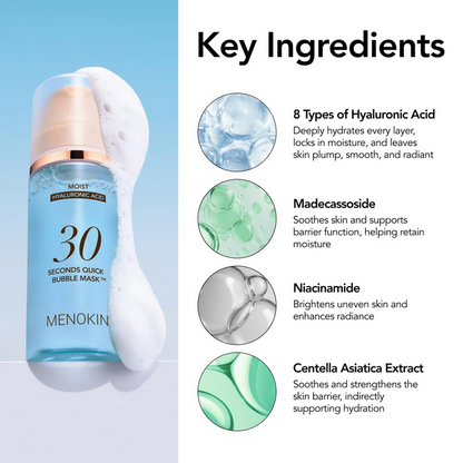MENOKIN 30 Seconds Quick Bubble Mask Moist 95ml
