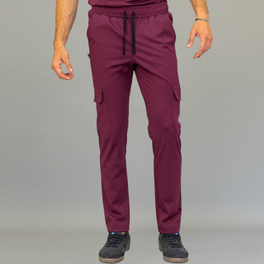 Men's 910 Maroon Scrub Pants Super Stretch