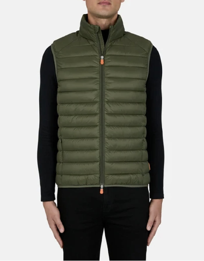 Men's Adam Vest With Standing Collar Dusty Olive