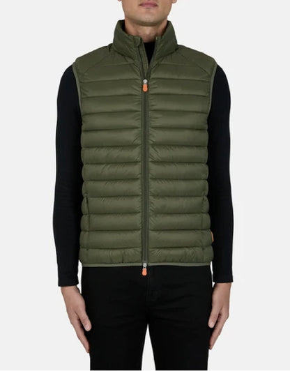 Men's Adam Vest With Standing Collar Dusty Olive