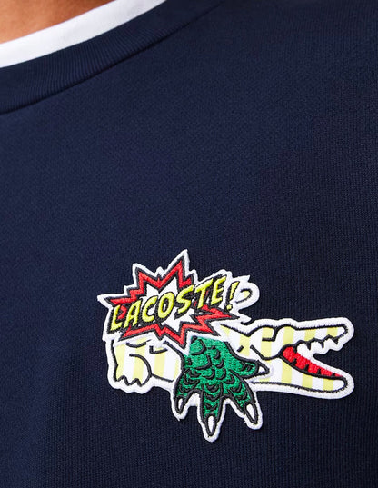 Men's Badge Organic Cotton Sweatshirt 166 MARINE