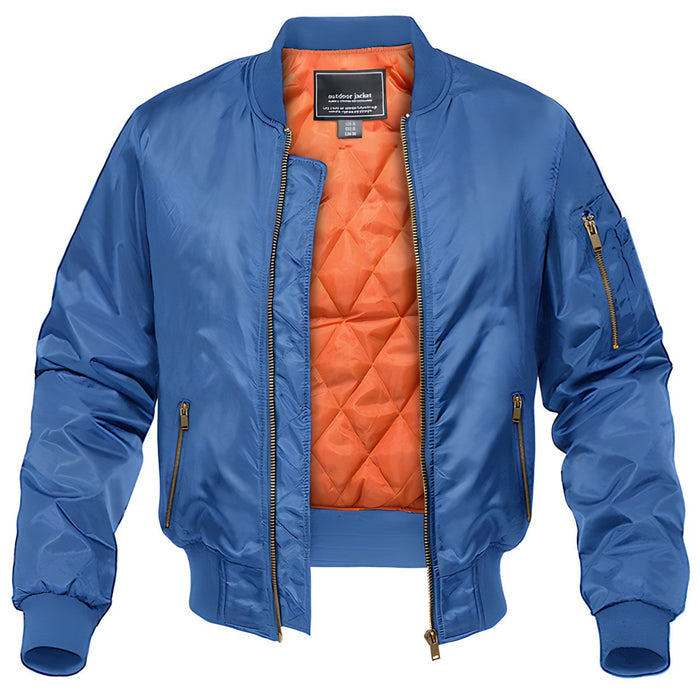 Classic men's bomber jacket – aviator-style jacket with zip 0
