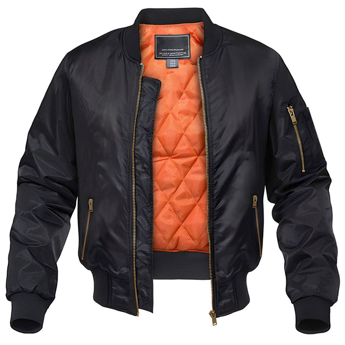Classic men's bomber jacket – aviator-style jacket with zip 1
