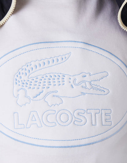 Men's Crew Neck Embroidered Logo Cotton T-shirt White