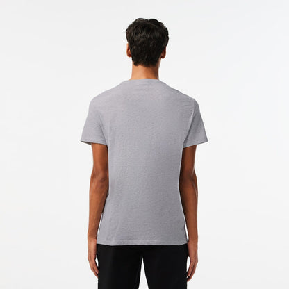 Men's Crew Neck Pima Cotton Jersey T-Shirt  Grey Chine