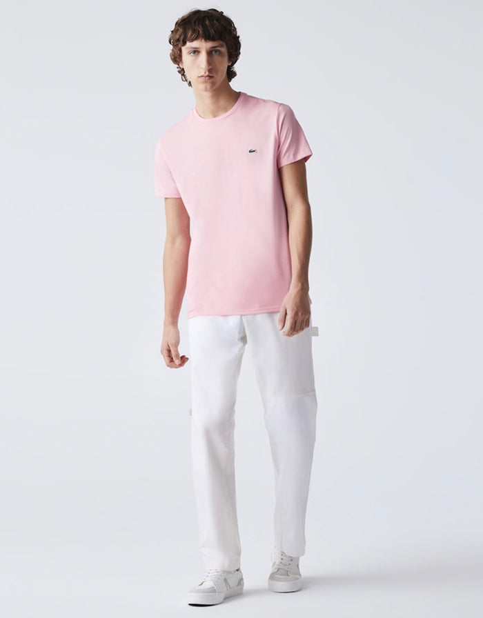 Men's Crew Neck Pima Cotton Jersey T-Shirt Pink
