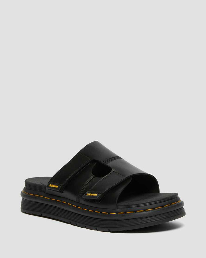 Men's Daxton Leather Slide Sandals Black