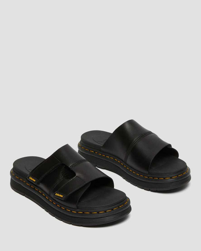 Men's Daxton Leather Slide Sandals Black