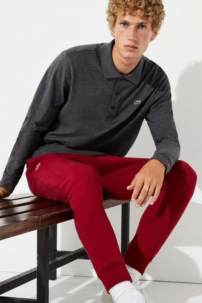 Men’s Lacoste Sport Cotton Fleece Tennis Sweatpants Blackberry Chine