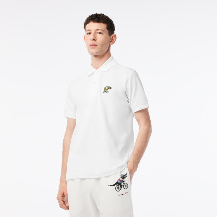 Men’s Lacoste x Netflix Organic Cotton Polo White