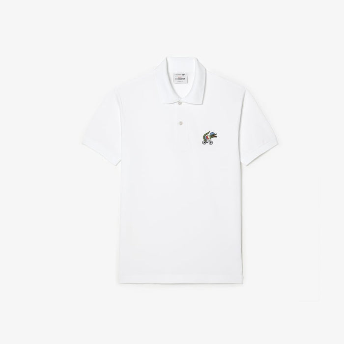 Men’s Lacoste x Netflix Organic Cotton Polo White