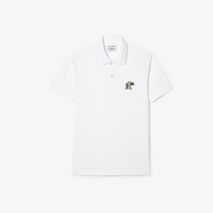 Men’s Lacoste x Netflix Organic Cotton Polo White