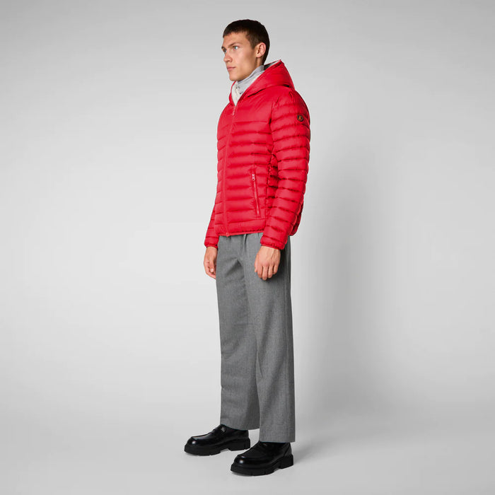 Men's Morus Hooded Jacket In Flame Red