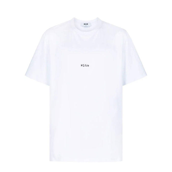 Men's Msgm Brush Stroke Micrologo Print White