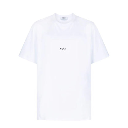 Men's Msgm Brush Stroke Micrologo Print White