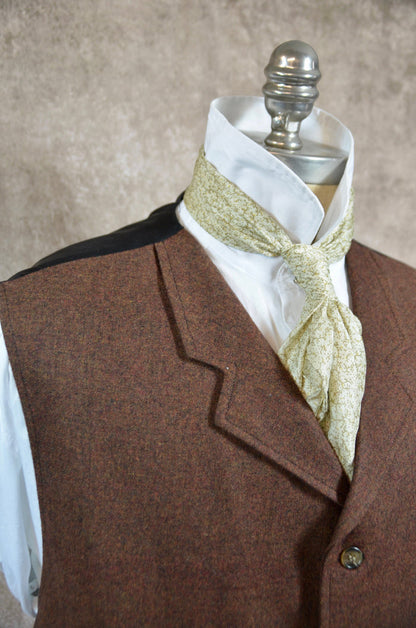 Men's Notch Vest - Clay and Rust Donegal 207b
