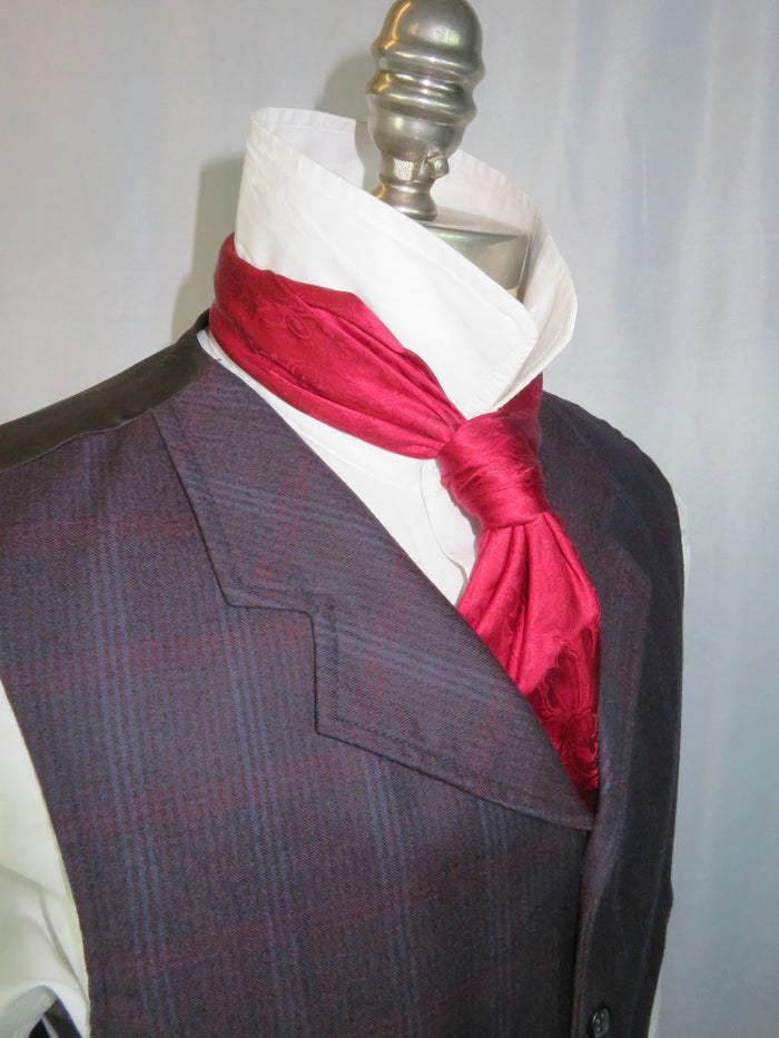 Men's Notch Vest - Rust and Navy Bold Glen Plaid #796b
