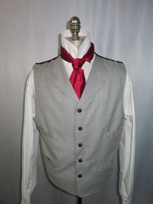Men's Notch Vest - Silver Grey Tropical