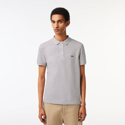 Men's Original L.12.12 Slim Fit Petit Piqué Cotton Polo Grey Chine