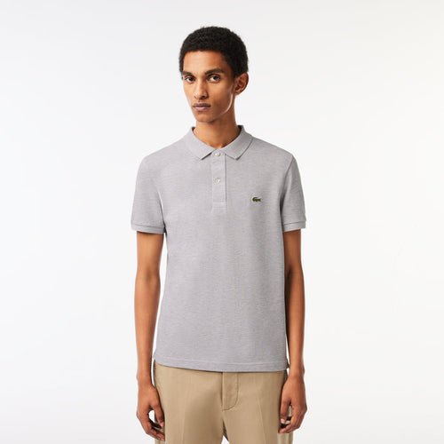 Men's Original L.12.12 Slim Fit Petit Piqué Cotton Polo Grey Chine