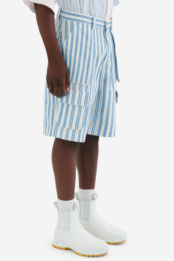 MEN'S OUTDOOR BERMUDA SKY BLUE STRIPES