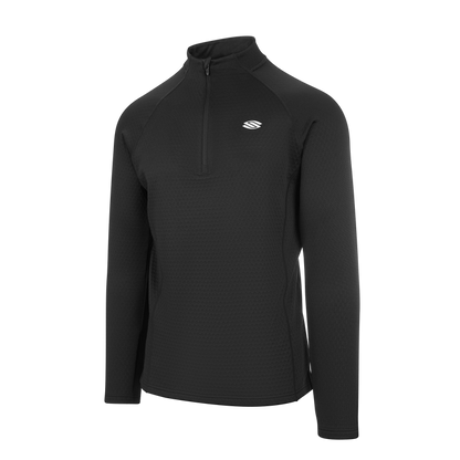 Men's Pro Line Athletic Quarter-Zip Shirt in black with a logo on the chest.