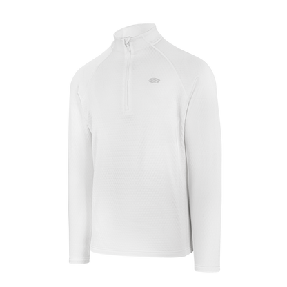 Chalk Men's Pro Line 1/4 Zip Pullover in hexagonal jacquard fabric, midweight, athletic fit