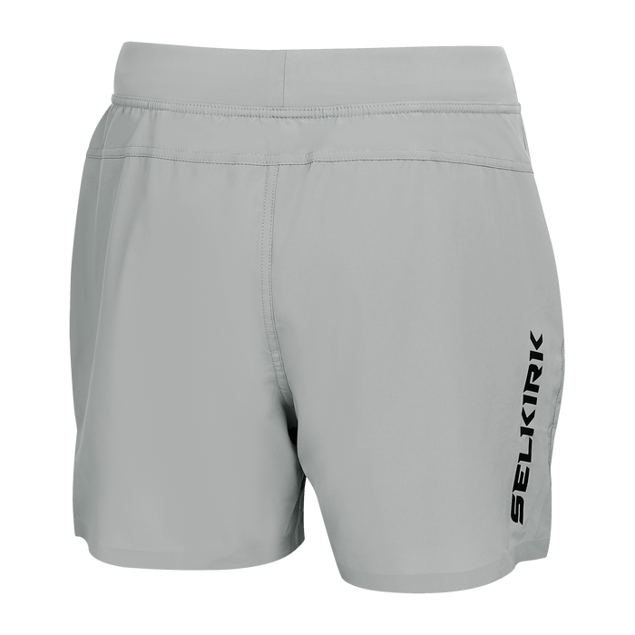 Selkirk pickleball men's shorts in black, white, tan, and grey.